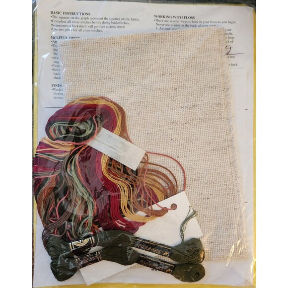 Rooster Vintage Counted Cross Stitch Kit Up At Dawn Farmhouse 1417K NEW Sealed - Picture 2 of 2